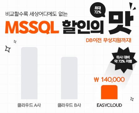 MSSQL 최대 72% 할인 이벤트