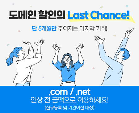 도메인 할인의 Last Chance!